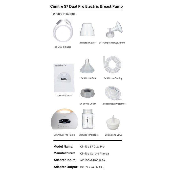 Cimilre S7 Dual Pro - Dual Motor Pump 6 months Local Warranty