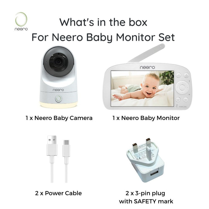 Neero Video Baby Monitor Non Wi-Fi, X-Large 5.5" HD Screen ( Local Warranty )