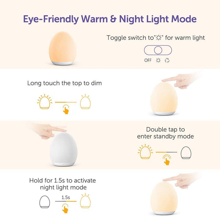 Eye-friendly warm and night light mode