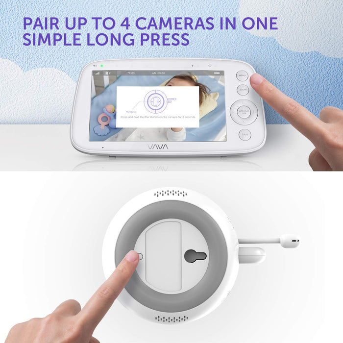 Easy pairing: Pair up to 4 cameras in one simple long press.